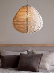 Nkuku Natural Hirana Linen Lampshade - Image 4 of 6