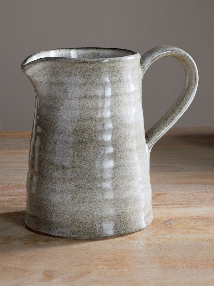 Nkuku Grey Valinha Earthenware Jug - Image 1 of 4