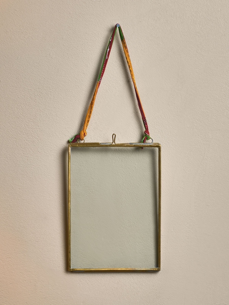 Nkuku Antique Brass Kiko Portrait 5x7" Photo Frame - Image 1 of 4