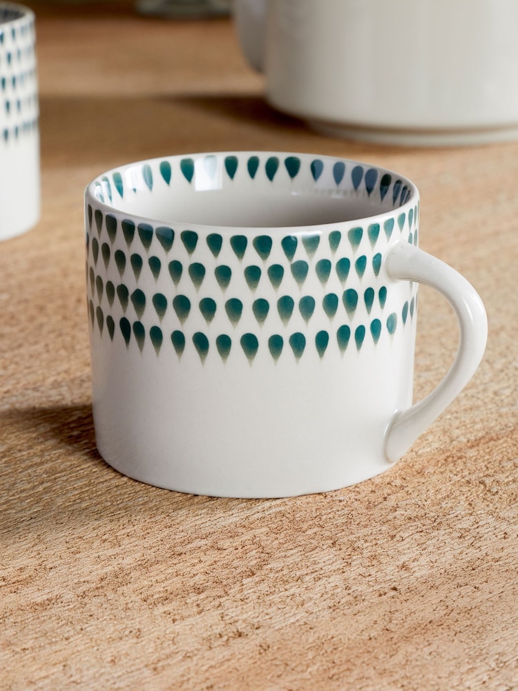 Nkuku Set of 2 Cream Juniper Drop Small Mugs - Image 2 of 3