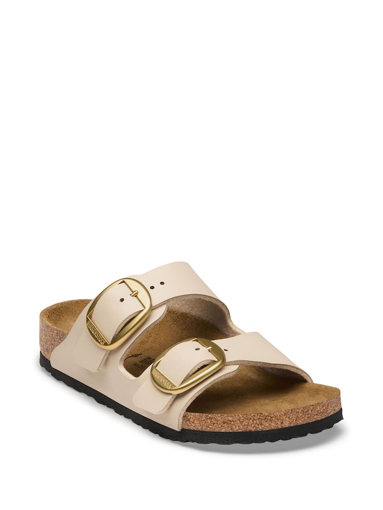 Birkenstock Sandcastle Cream Arizona Big Buckle BirkoFlor Sandals - Image 2 of 3 Birkenstock Sandcastle Cream Arizona Big Buckle BirkoFlor Sandals - Image 2 of 3