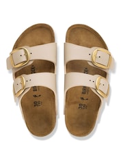 Birkenstock Sandcastle Cream Arizona Big Buckle BirkoFlor Sandals - Image 3 of 3