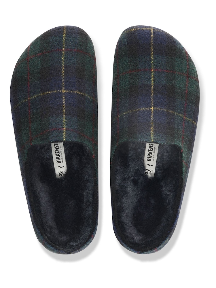 Pläd Grön Rutig - Birkenstock Amsterdam fodrade tofflor - Bild 2 av 2