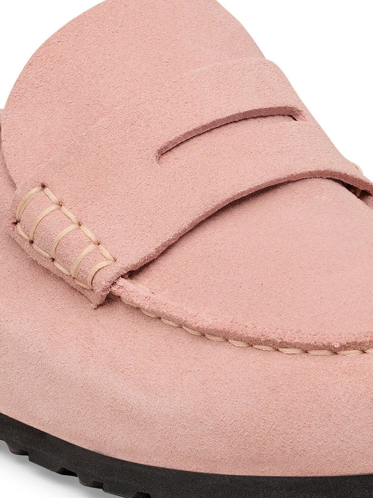 Birkenstock Pink Naples Wrapped Suede Backless Loafers - Image 6 of 6 Birkenstock Pink Naples Wrapped Suede Backless Loafers - Image 6 of 6