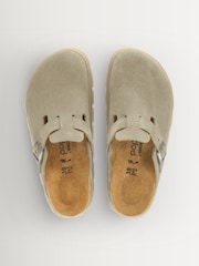 Birkenstock Taupe Brown Boston Chunky Suede Clogs - Image 5 of 5