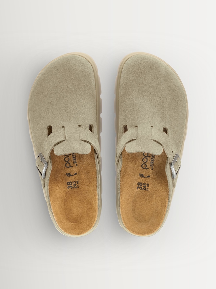 Birkenstock Taupe Brown Boston Chunky Suede Clogs - Image 5 of 5 Birkenstock Taupe Brown Boston Chunky Suede Clogs - Image 5 of 5