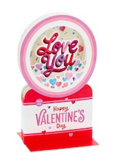 Hallmark Red Love You 3D Musical Snow Globe Valentine's Card - Image 2 of 4