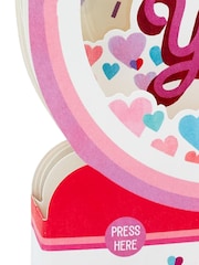 Hallmark Red Love You 3D Musical Snow Globe Valentine's Card - Image 3 of 4