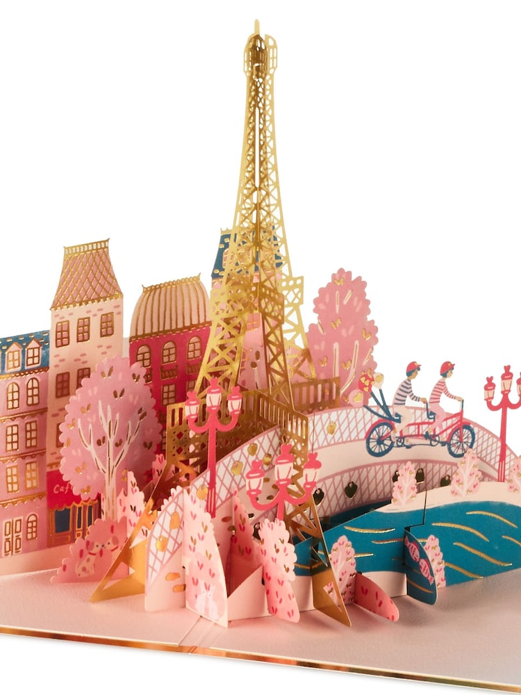 Hallmark Pink I Love You Pop Up Paris Skyline Valentine's Card - Image 4 of 4 Hallmark Pink I Love You Pop Up Paris Skyline Valentine's Card - Image 4 of 4