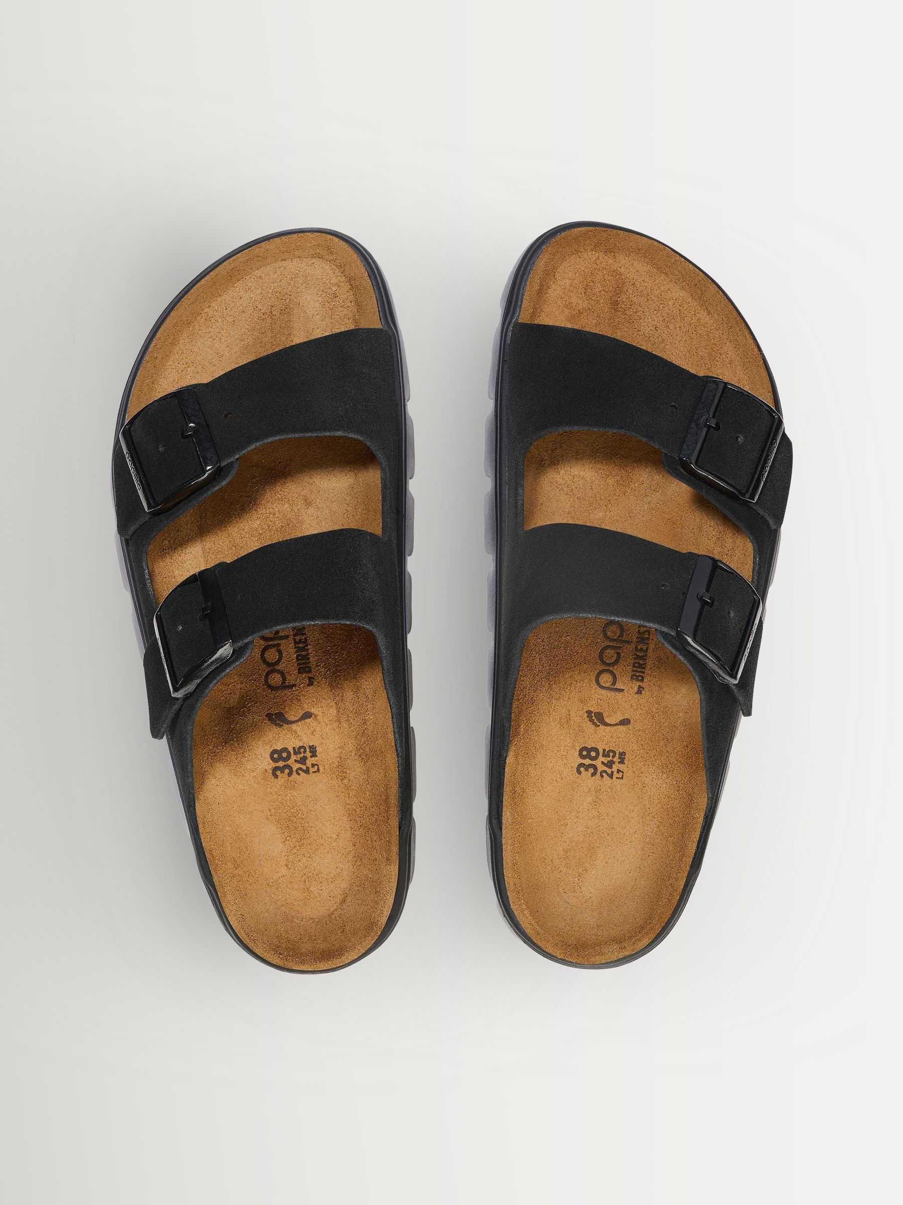 Buy Birkenstock Black Chunky Papillio Suede Arizona Platform