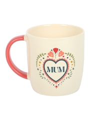 Something Different White Mum Folk Heart Mug - Image 2 of 4