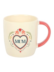 Something Different White Mum Folk Heart Mug - Image 3 of 4