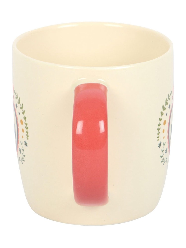 Something Different White Mum Folk Heart Mug - Image 4 of 4