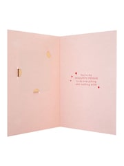 Hallmark Red To My Other Half Wooden Coaster Valentine's Card - Image 4 of 4