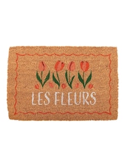 Something Different Brown Natural Les Fleurs Tulip Doormat - Image 2 of 4