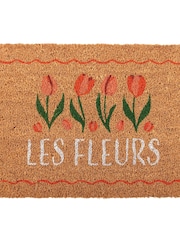 Something Different Brown Natural Les Fleurs Tulip Doormat - Image 3 of 4