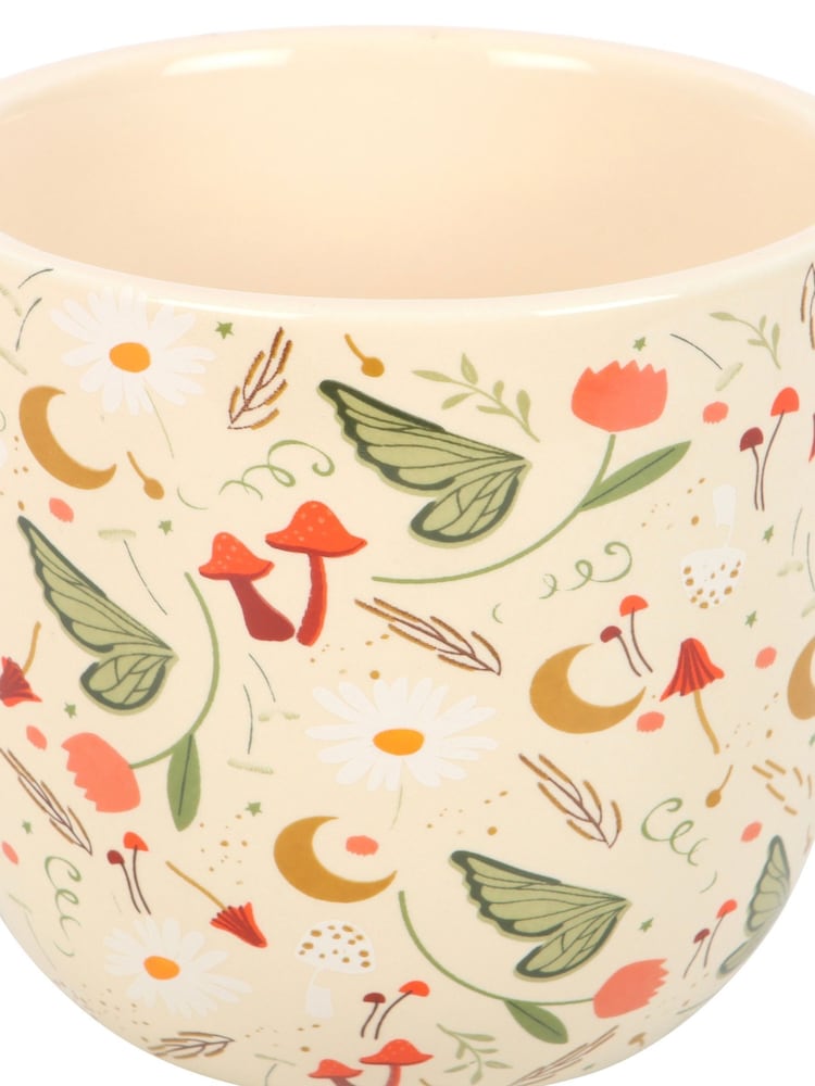 Something Different Cream Fairy Folklore Print Plant Pot - Image 4 of 4 Something Different Cream Fairy Folklore Print Plant Pot - Image 4 of 4