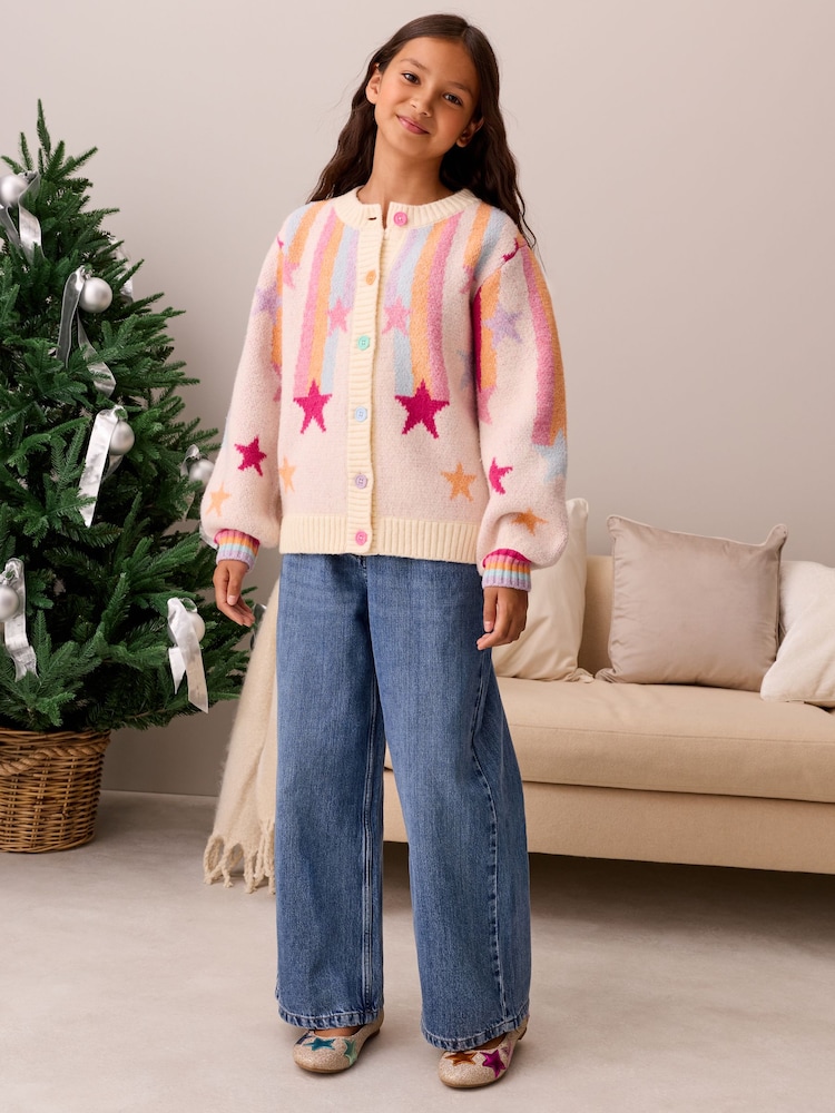 Little Bird Rainbow Stars Family Christmas Cardigan - Image 1 of 3