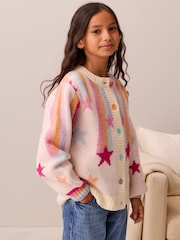 Little Bird Rainbow Stars Family Christmas Cardigan - Image 2 of 3