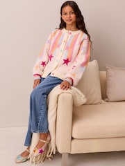 Little Bird Rainbow Stars Family Christmas Cardigan - Image 3 of 3