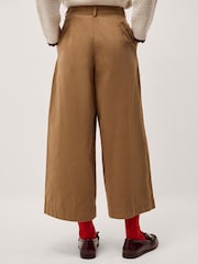 Monsoon Brown Luna Cropped Wide Leg Trousers - Image 2 of 5
