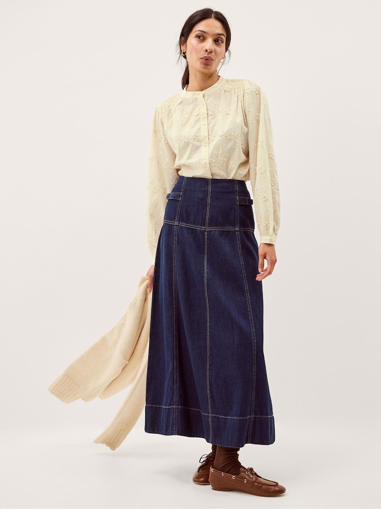 Monsoon Cream Mel Floral Embroidered Blouse - Image 1 of 5 Monsoon Cream Mel Floral Embroidered Blouse - Image 1 of 5