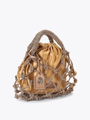 Kurt Geiger London Brown Small Macrame Crystal Bag - Image 2 of 4