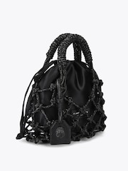 Kurt Geiger London Black Small Macrame Crystal Dr Bag - Image 3 of 5