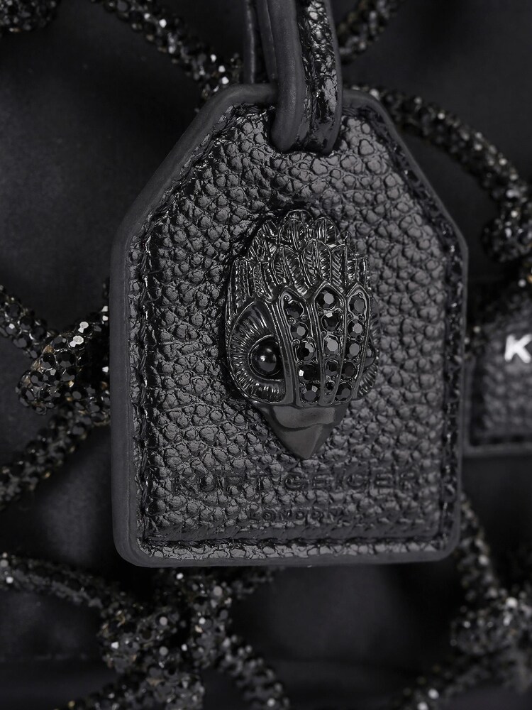 Kurt Geiger London Black Small Macrame Crystal Dr Bag - Image 5 of 5 Kurt Geiger London Black Small Macrame Crystal Dr Bag - Image 5 of 5