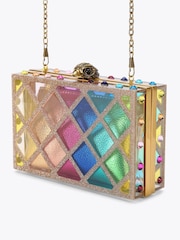 Kurt Geiger London Crystal Quilt Box Clutch Bag - Billede 3 af 5