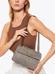 Kurt Geiger London Brown Fabric Medium Kensington Bag - Image 5 of 5