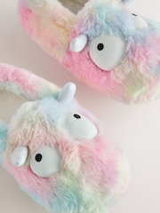 Rainbow Monster Character Mule Slippers - Image 3 of 5