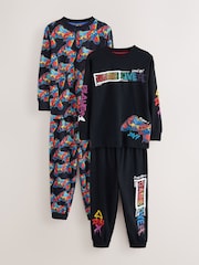 Rainbow Black Gamer Long Sleeve Pyjamas 2 Pack (3-16yrs) - Image 1 of 6