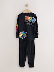 Rainbow Black Gamer Long Sleeve Pyjamas 2 Pack (3-16yrs) - Image 3 of 6