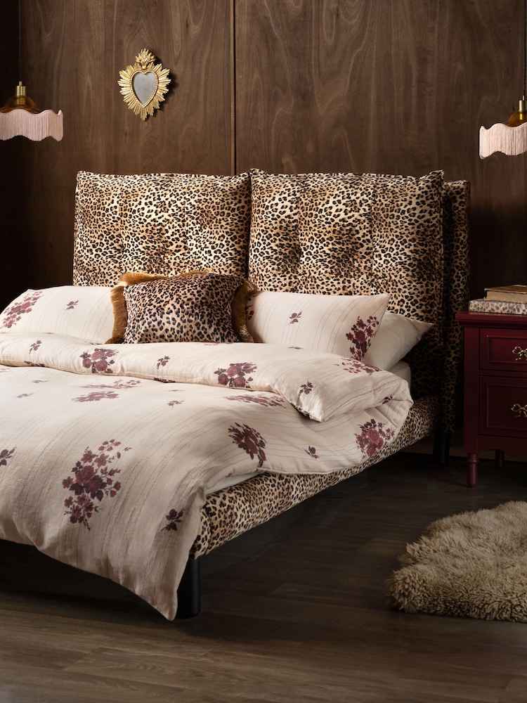 Rockett St George Leopard Love Velvet Lounge Bed - Image 1 of 6