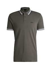 BOSS Dark Green Regular Fit Short Sleeve Paddy Polo Shirt - Image 1 of 1