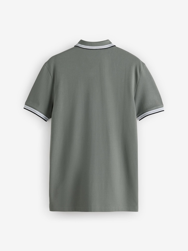 BOSS Dark Green Regular Fit Short Sleeve Paddy Polo Shirt - Image 2 of 4 BOSS Dark Green Regular Fit Short Sleeve Paddy Polo Shirt - Image 2 of 4