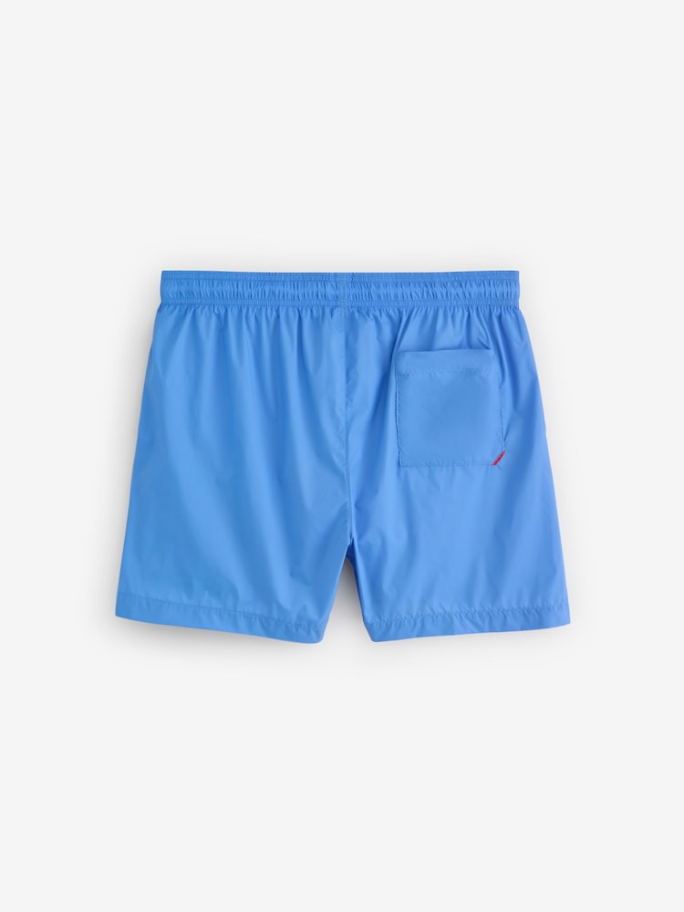 HUGO Sky Blue Haiti Logo Swim Shorts - Image 5 of 5 HUGO Sky Blue Haiti Logo Swim Shorts - Image 5 of 5
