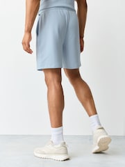 BOSS Blue Waffle Shorts - Image 3 of 6