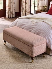 Laura Ashley Mr Jones Rust Red Clipsham Storage Ottoman Bench - Image 1 of 8