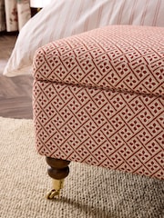 Laura Ashley Mr Jones Rust Red Clipsham Storage Ottoman Bench - Image 3 of 8