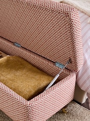 Laura Ashley Mr Jones Rust Red Clipsham Storage Ottoman Bench - Image 4 of 8