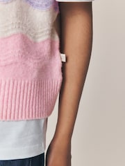 Little Bird by Jools Oliver Rainbow Pointelle Knitted Vest - Image 5 of 11