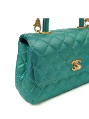 The Handbag Clinic Green Chanel Coco Top Handle Bag - Image 6 of 7