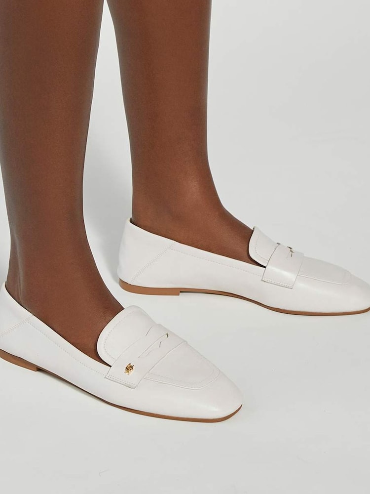 Dune London White Glances Loafers - Image 1 of 6 Dune London White Glances Loafers - Image 1 of 6