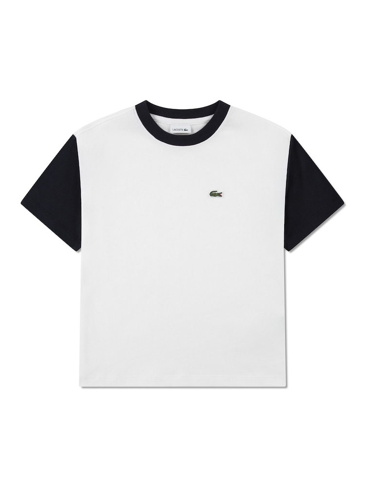 Lacoste Colourblock Relaxed T-Shirt - صورة 1 من 4 Lacoste Colourblock Relaxed T-Shirt - صورة 1 من 4
