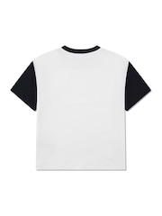 Lacoste White Colourblock Relaxed T-Shirt - Image 5 of 6