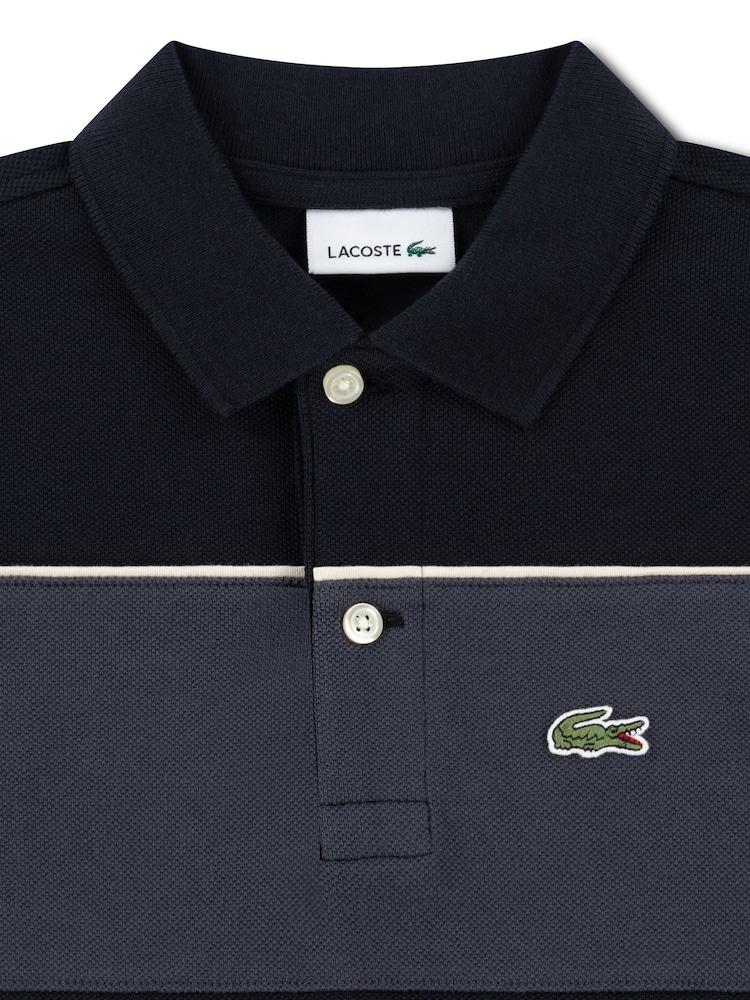 Lacoste Black Colourblock Polo Shirt - Image 4 of 4