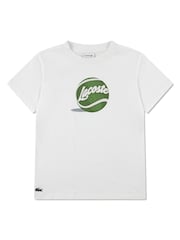 Lacoste White Tennis Ball T-Shirt - Image 4 of 7