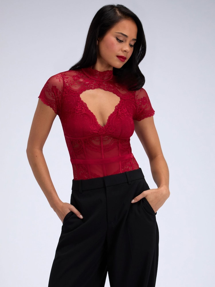 Boux Avenue Pillar Box Red Violetta Lace Body - Image 7 of 7 Boux Avenue Pillar Box Red Violetta Lace Body - Image 7 of 7